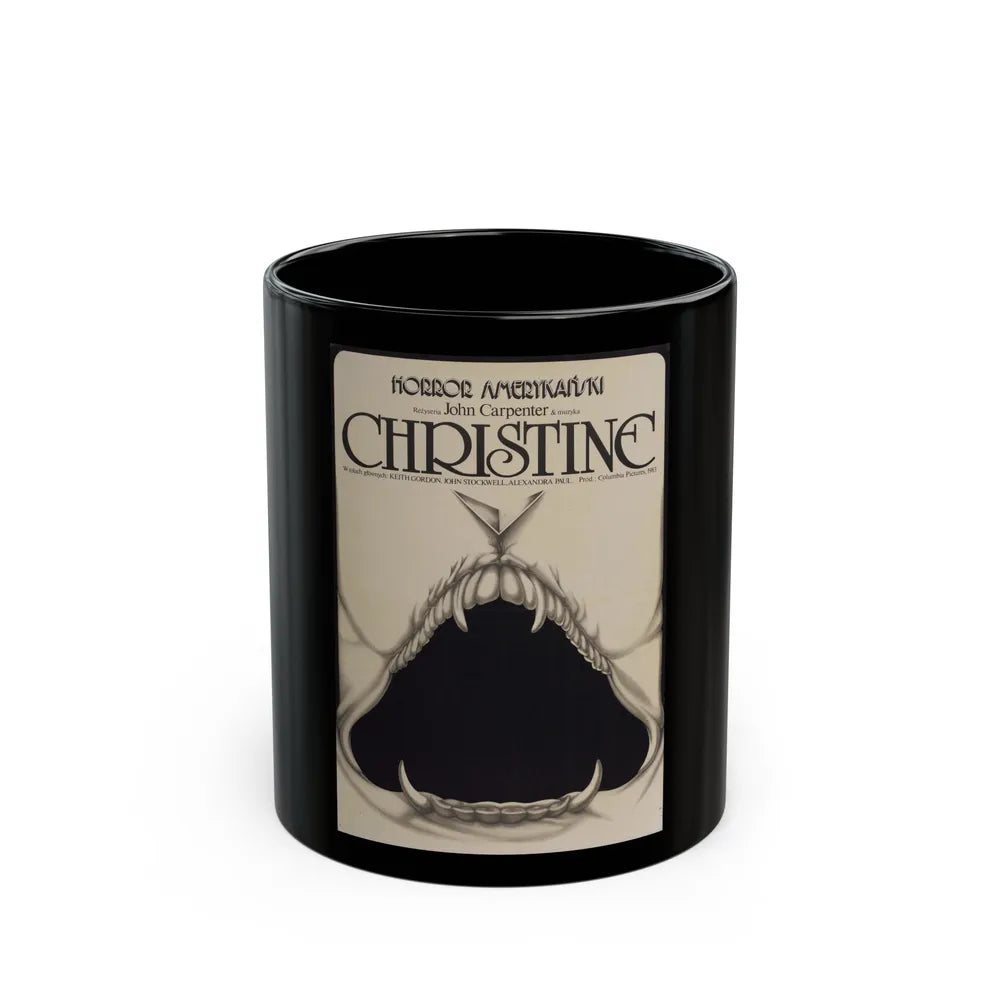 CHRISTINE (POLISH) 1983 Movie Poster - Black Coffee Mug-11oz-Go Mug Yourself