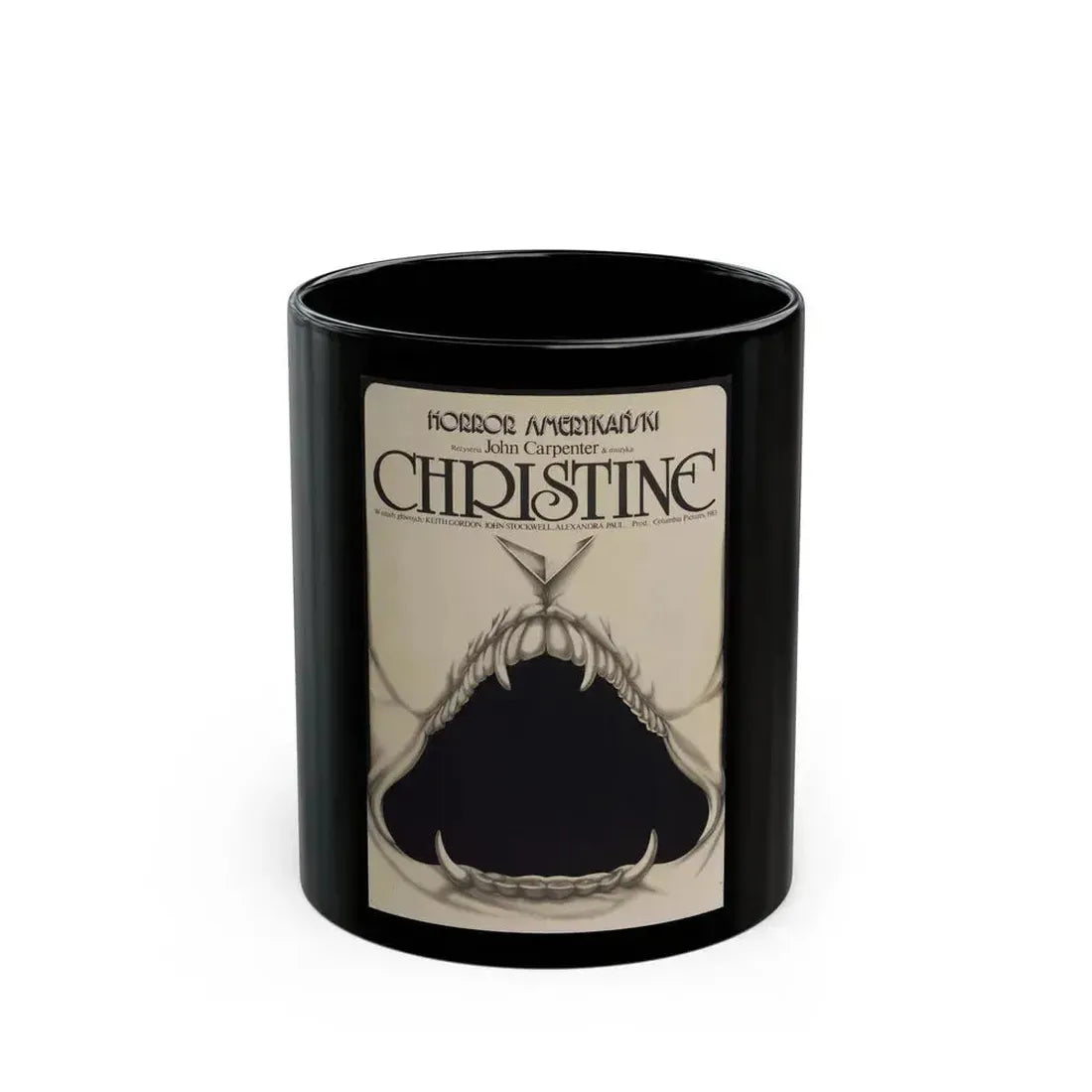 CHRISTINE (POLISH) 1983 Movie Poster - Black Coffee Mug 11oz - Go Mug Yourself