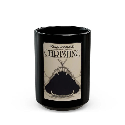 CHRISTINE (POLISH) 1983 Movie Poster - Black Coffee Mug-15oz-Go Mug Yourself