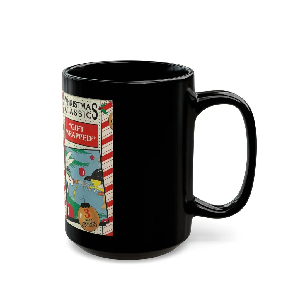 CHRISTMAS CLASSIC GIFT WRAPPED (VHS COVER) - Black Coffee Mug-Go Mug Yourself