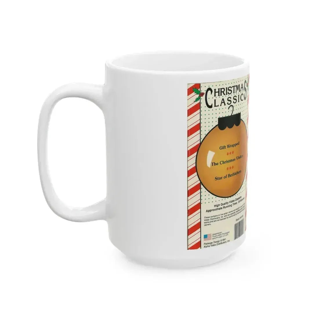 CHRISTMAS CLASSIC GIFT WRAPPED (VHS COVER) - White Coffee Mug - Go Mug Yourself