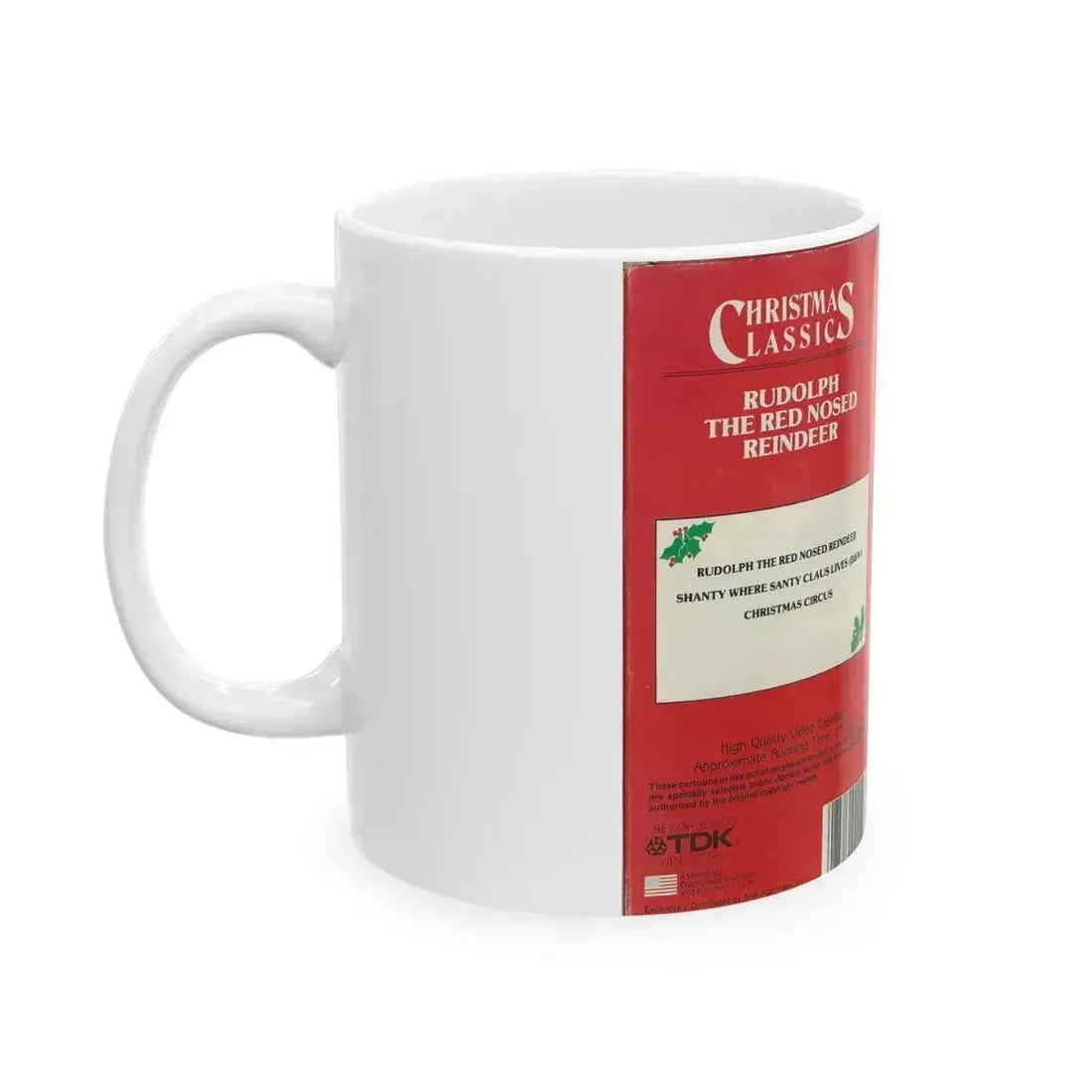CHRISTMAS CLASSICS RUDOLPH THE RED NOSED REINDEER (VHS COVER) - White Coffee Mug - Go Mug Yourself