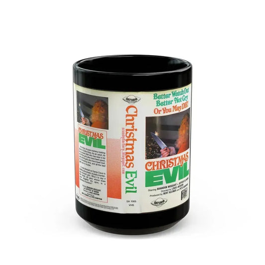 CHRISTMAS EVIL (VHS COVER) - Black Coffee Mug 15oz - Go Mug Yourself