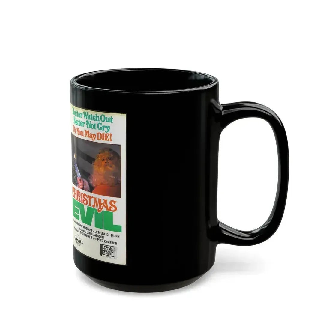 CHRISTMAS EVIL (VHS COVER) - Black Coffee Mug - Go Mug Yourself
