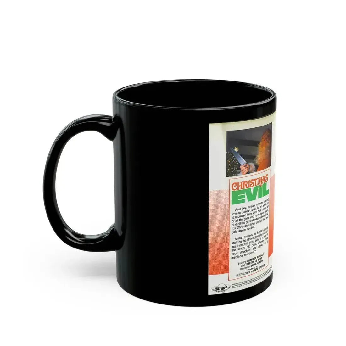 CHRISTMAS EVIL (VHS COVER) - Black Coffee Mug - Go Mug Yourself