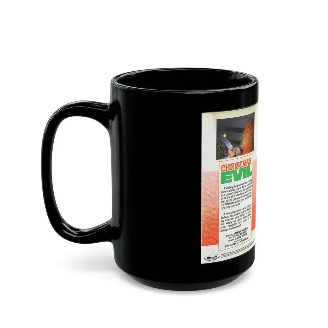CHRISTMAS EVIL (VHS COVER) - Black Coffee Mug - Go Mug Yourself