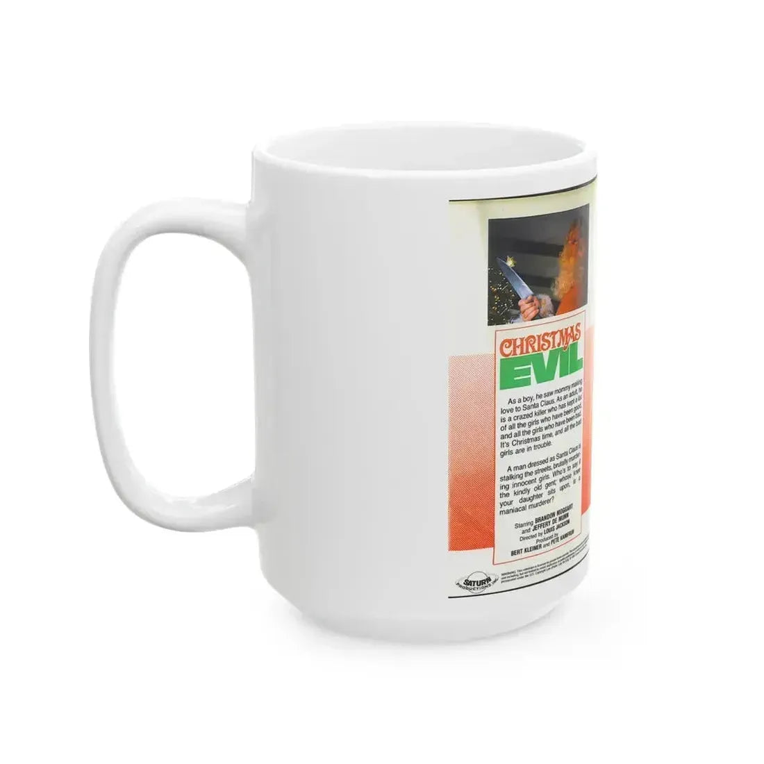 CHRISTMAS EVIL (VHS COVER) - White Coffee Mug - Go Mug Yourself
