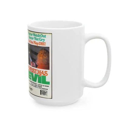 CHRISTMAS EVIL (VHS COVER) - White Coffee Mug - Go Mug Yourself