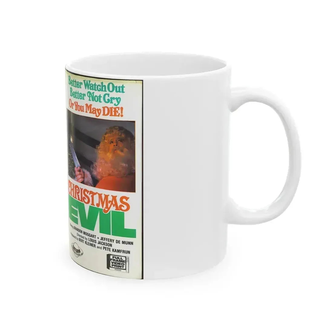 CHRISTMAS EVIL (VHS COVER) - White Coffee Mug - Go Mug Yourself