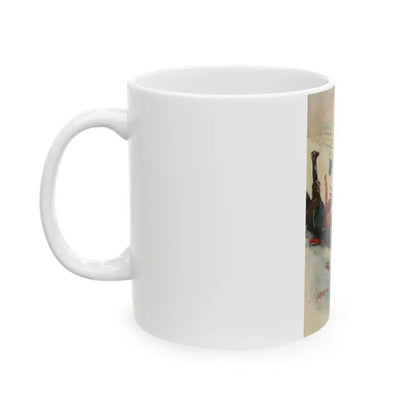 Christmas Turkey, probable magazine cover - White Coffee Mug - Go Mug Yourself