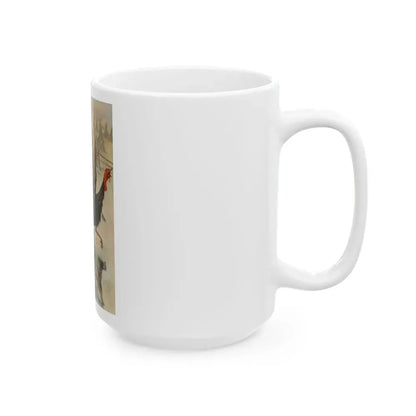 Christmas Turkey, probable magazine cover - White Coffee Mug - Go Mug Yourself