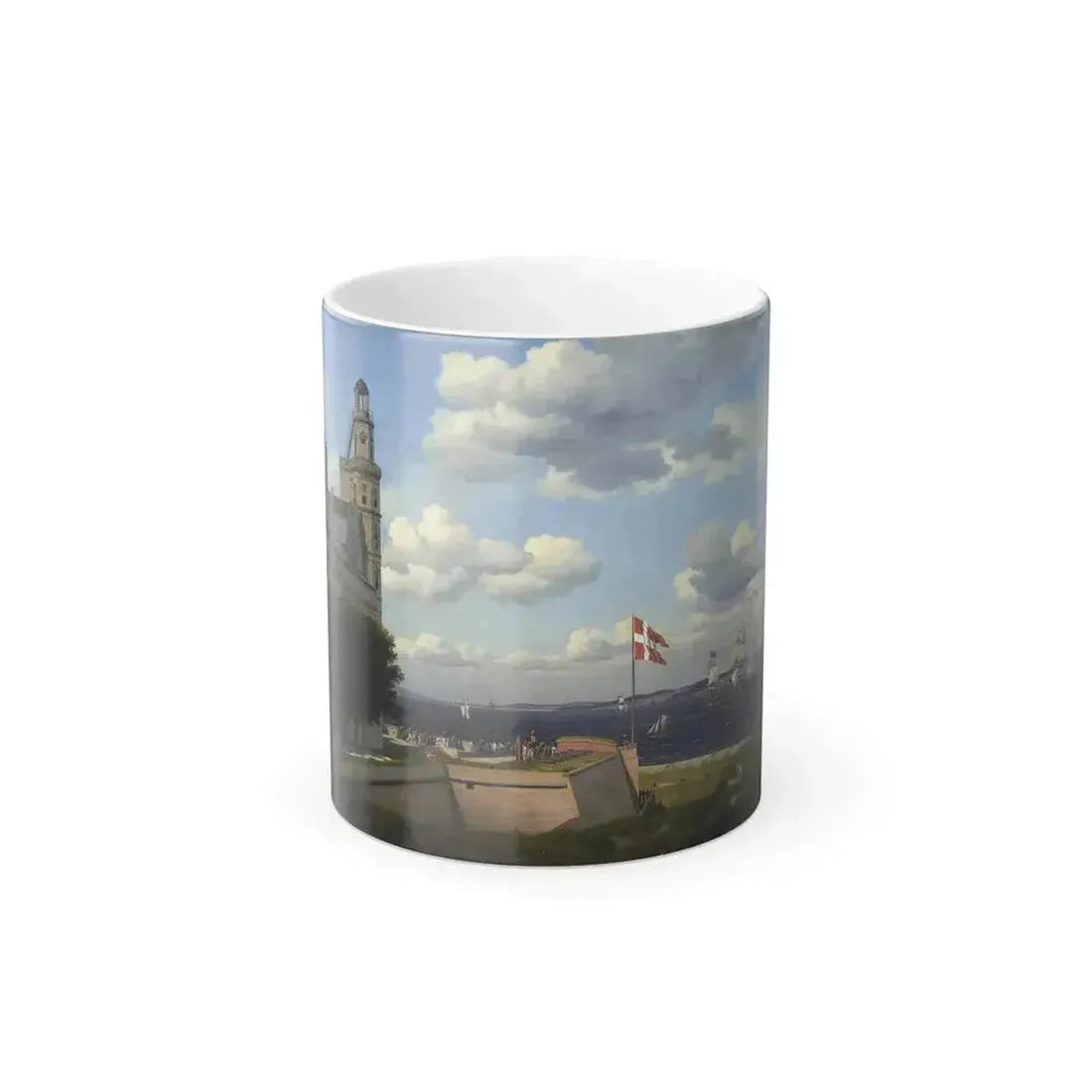 Christoffer Wilhelm Eckersberg (1783-1853) A View towards the Swedish Coast from the Ramparts of Kronbor-0 - Color Changing Mug 11oz 11oz - Go Mug Yourself