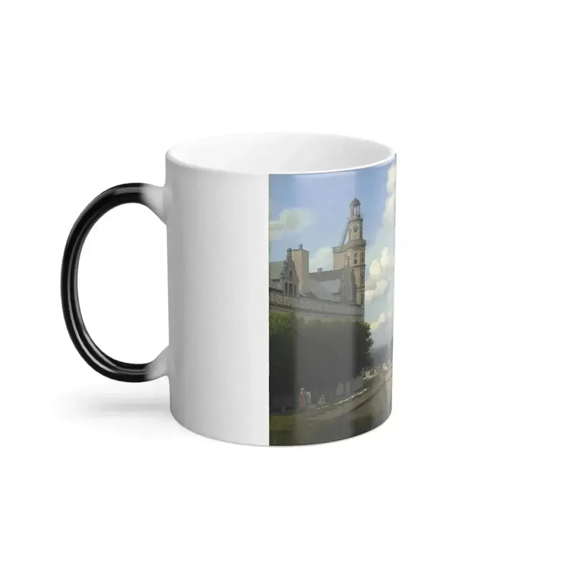 Christoffer Wilhelm Eckersberg (1783-1853) A View towards the Swedish Coast from the Ramparts of Kronbor-0 - Color Changing Mug 11oz - Go Mug Yourself