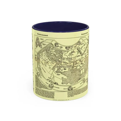 Chronicon Nurembergense Map (1493) (Map) Accent Coffee Mug 11oz Navy - Go Mug Yourself