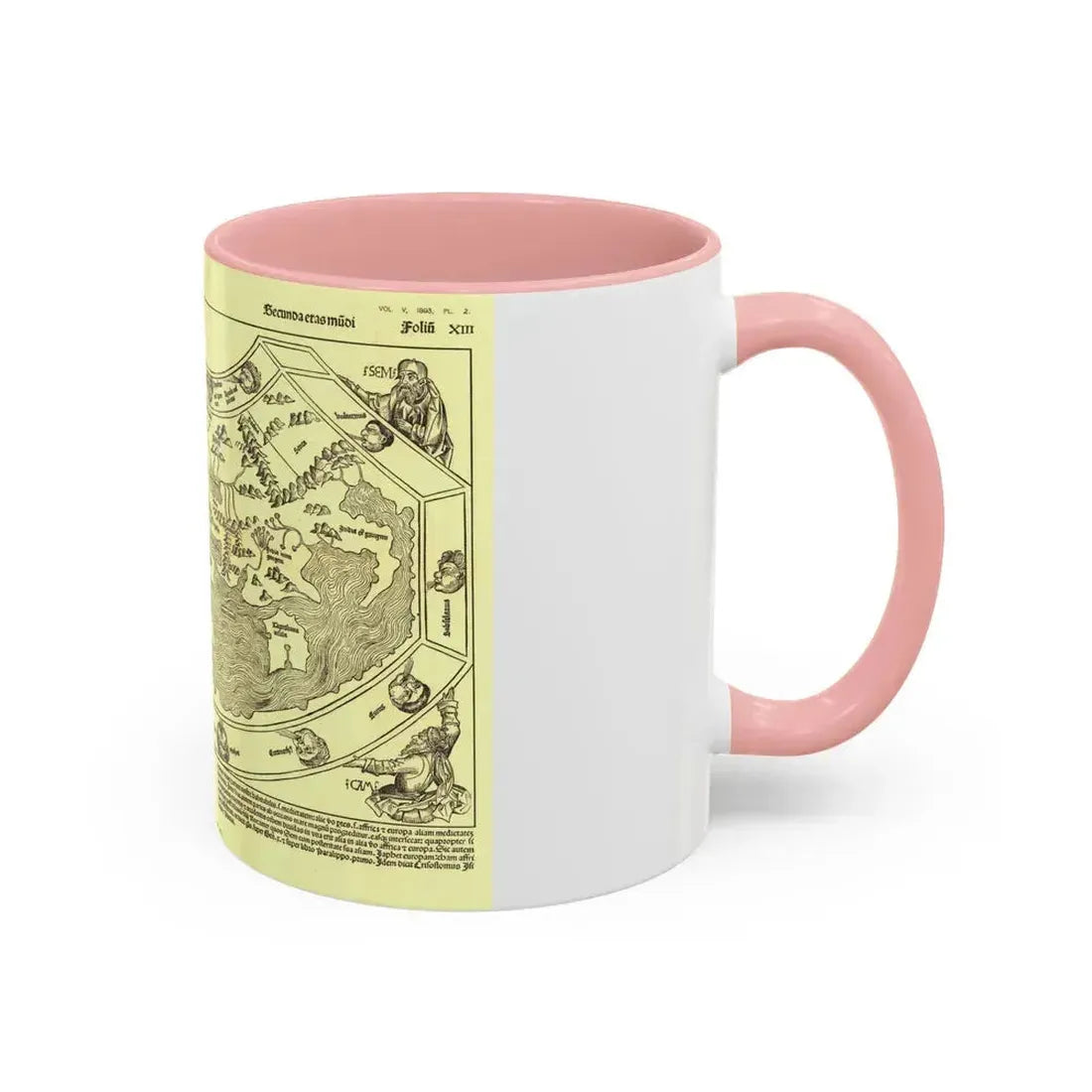 Chronicon Nurembergense Map (1493) (Map) Accent Coffee Mug - Go Mug Yourself