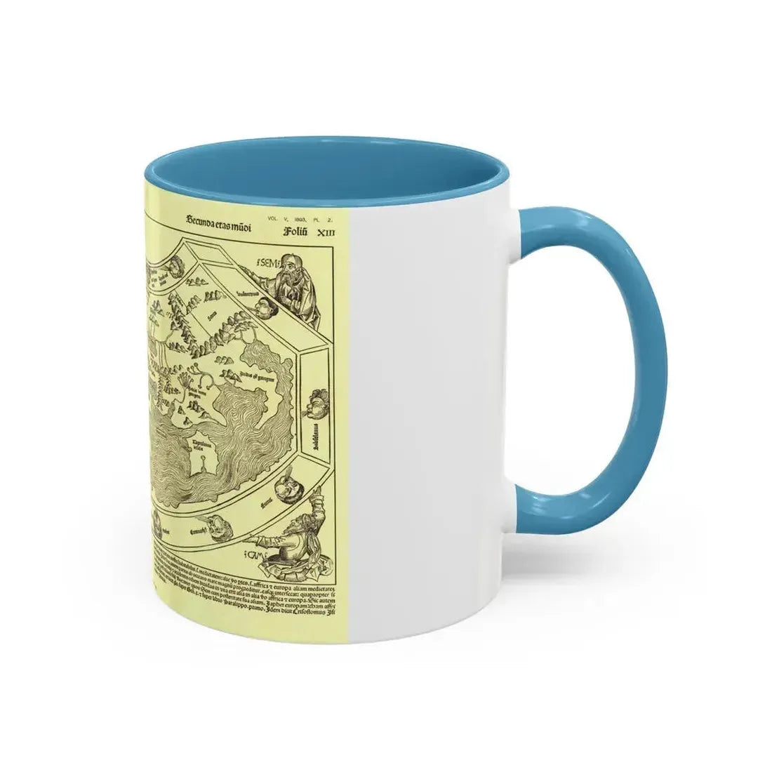 Chronicon Nurembergense Map (1493) (Map) Accent Coffee Mug - Go Mug Yourself