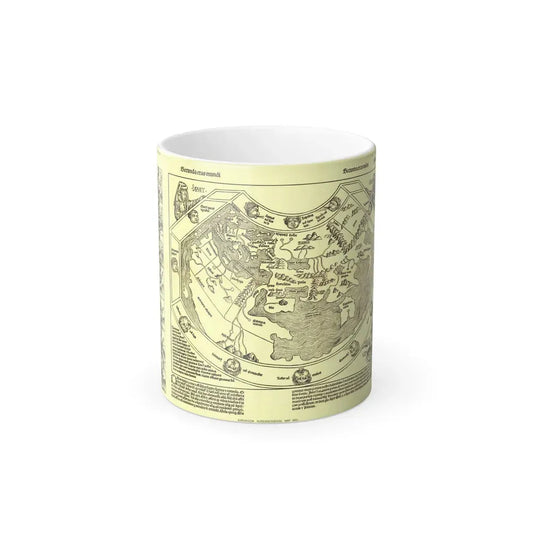 Chronicon Nurembergense Map (1493) (Map) Color Changing Mug 11oz Default Title 11oz - Go Mug Yourself
