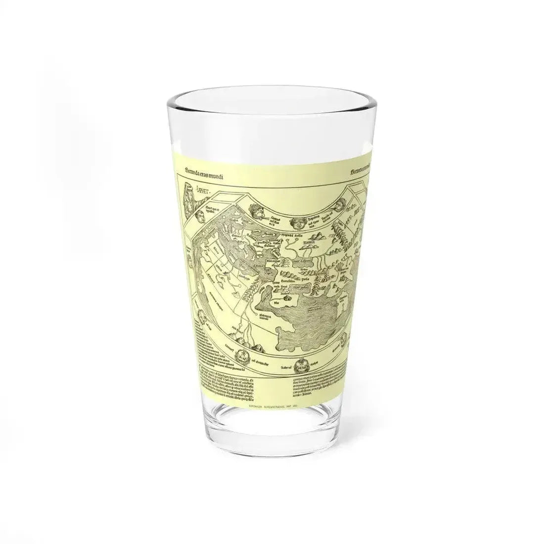 Chronicon Nurembergense Map (1493) (Map) Pint Glass 16oz 16oz - Go Mug Yourself