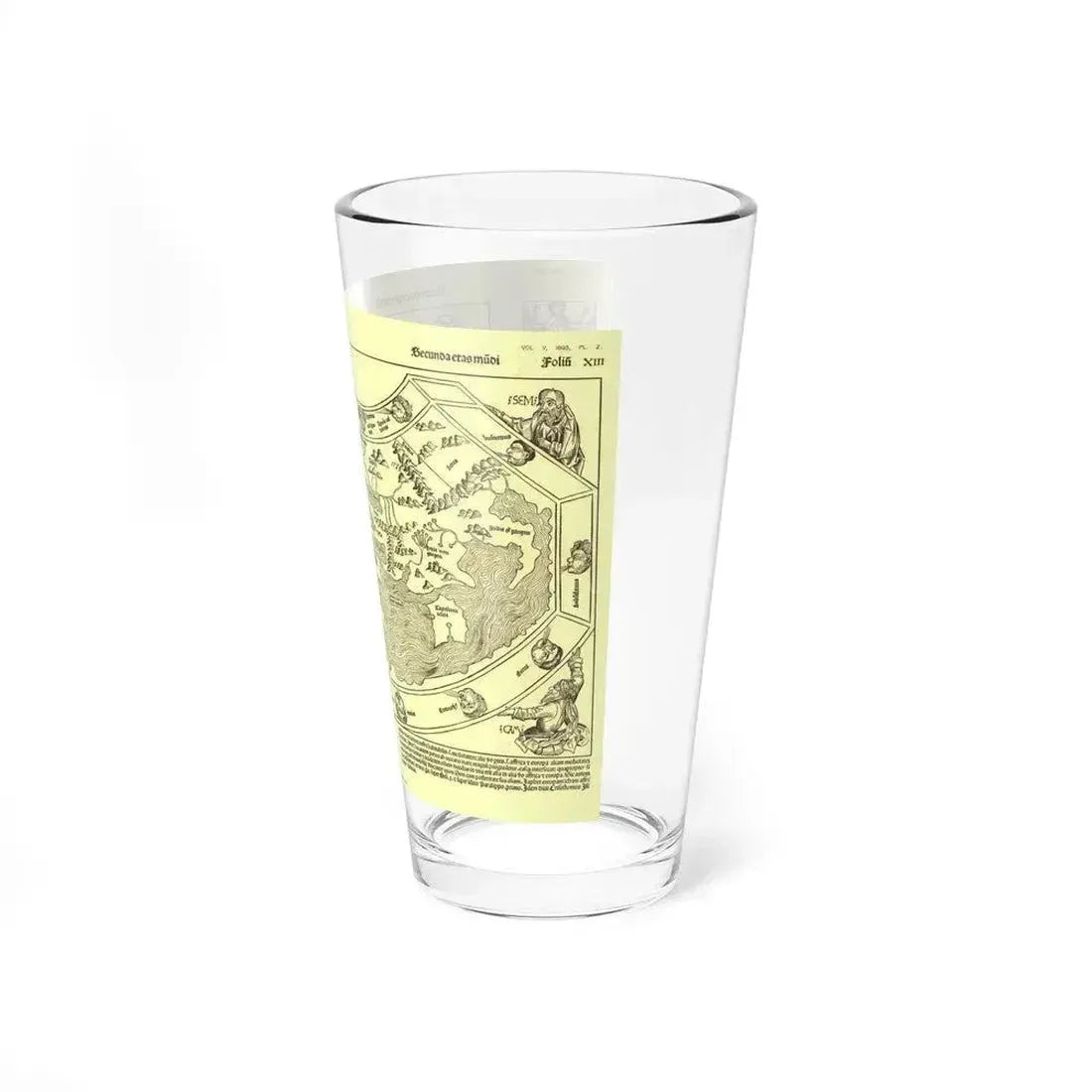 Chronicon Nurembergense Map (1493) (Map) Pint Glass 16oz - Go Mug Yourself