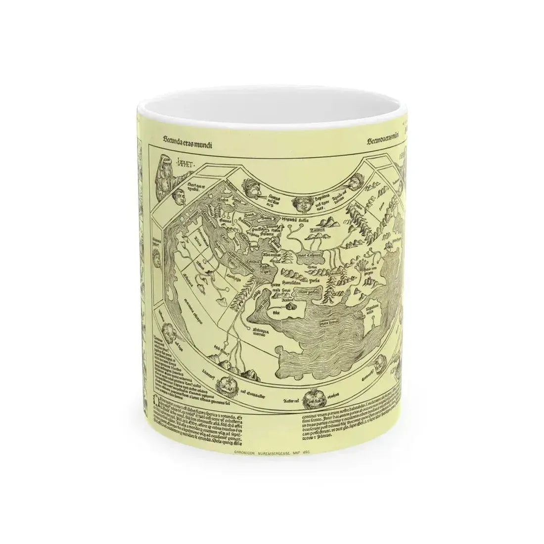 Chronicon Nurembergense Map (1493) (Map) White Coffee Mug 11oz - Go Mug Yourself