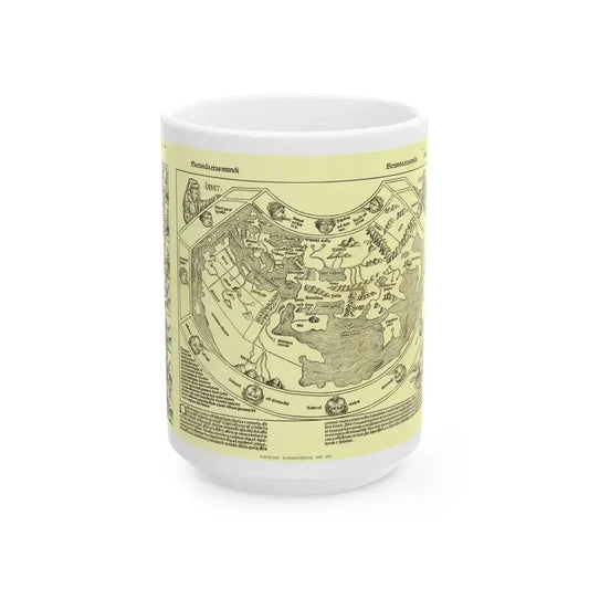 Chronicon Nurembergense Map (1493) (Map) White Coffee Mug 15oz - Go Mug Yourself
