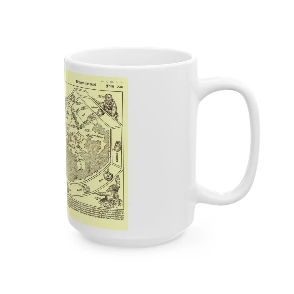 Chronicon Nurembergense Map (1493) (Map) White Coffee Mug-Go Mug Yourself