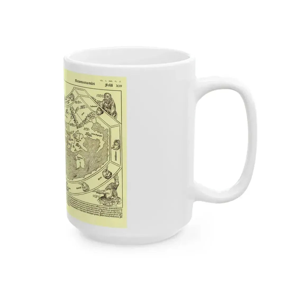 Chronicon Nurembergense Map (1493) (Map) White Coffee Mug - Go Mug Yourself