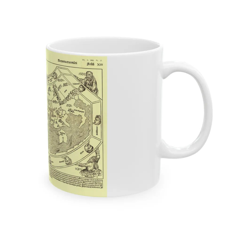 Chronicon Nurembergense Map (1493) (Map) White Coffee Mug-Go Mug Yourself