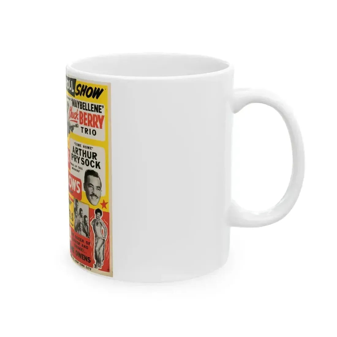 Chuck Berry (Music Poster) White Coffee Mug - Go Mug Yourself