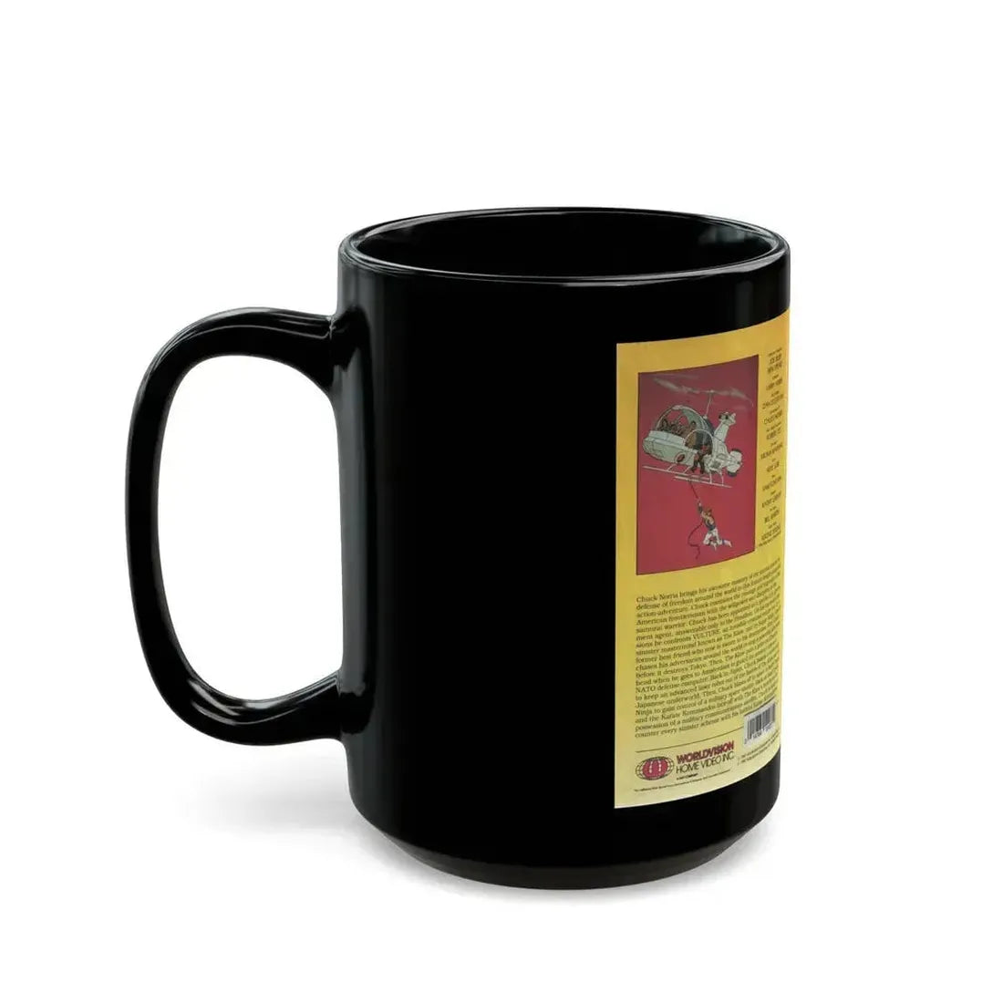 CHUCK NORRIS KARATE KOMMANDOS (VHS COVER) - Black Coffee Mug - Go Mug Yourself