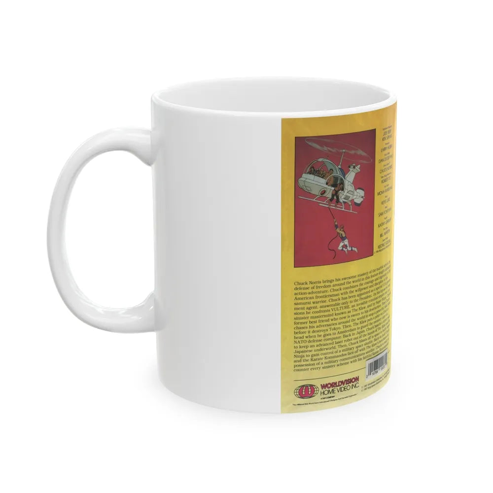 CHUCK NORRIS KARATE KOMMANDOS (VHS COVER) - White Coffee Mug-Go Mug Yourself