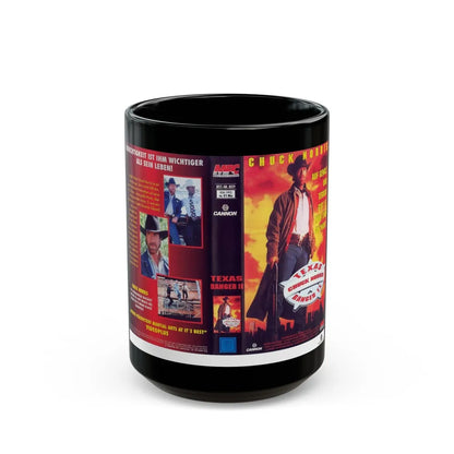 CHUCK NORRIS TEXAS RANGER 2 (VHS COVER) - Black Coffee Mug-15oz-Go Mug Yourself