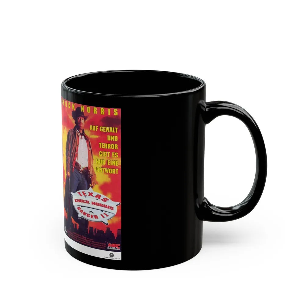 CHUCK NORRIS TEXAS RANGER 2 (VHS COVER) - Black Coffee Mug-Go Mug Yourself