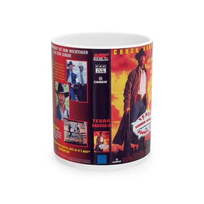 CHUCK NORRIS TEXAS RANGER 2 (VHS COVER) - White Coffee Mug-11oz-Go Mug Yourself