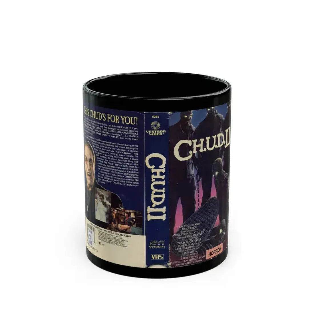 CHUD 2 (VHS COVER) - Black Coffee Mug 11oz - Go Mug Yourself