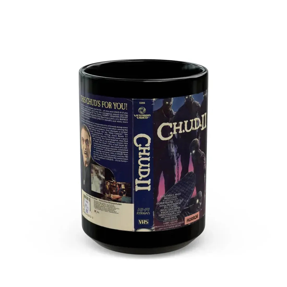 CHUD 2 (VHS COVER) - Black Coffee Mug 15oz - Go Mug Yourself