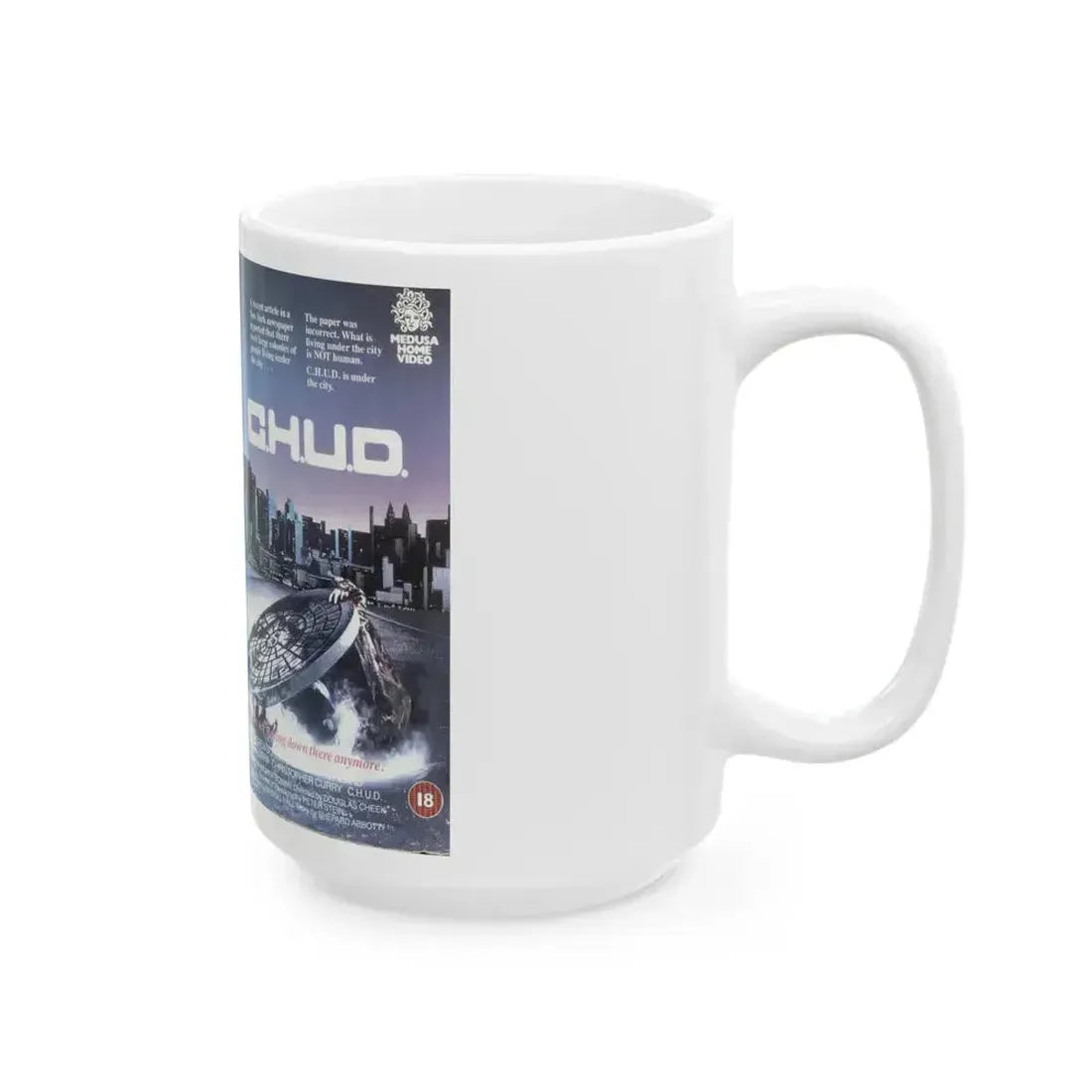CHUD MEDUSA HOME VIDEO HORROR (VHS COVER) - White Coffee Mug - Go Mug Yourself
