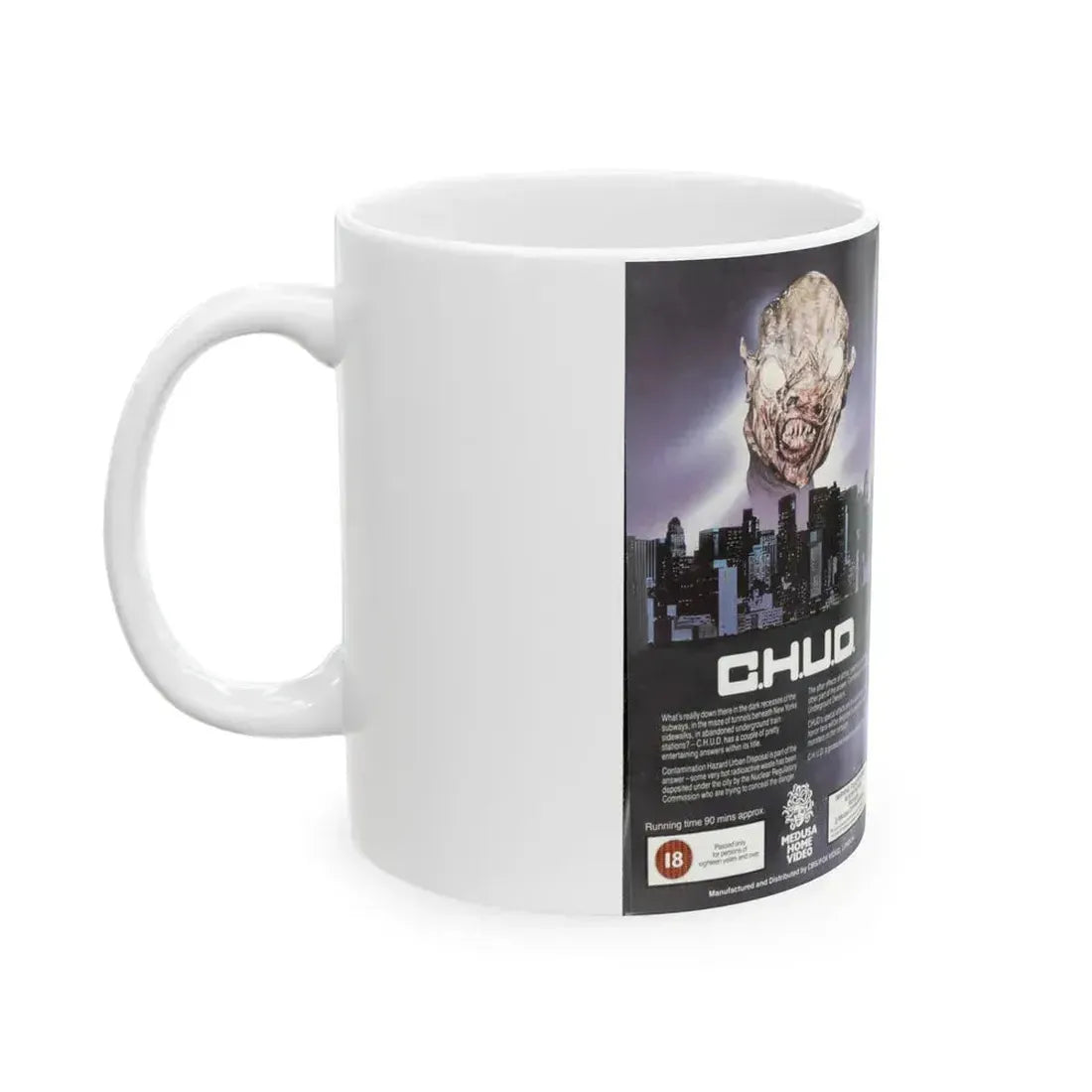 CHUD MEDUSA HOME VIDEO HORROR (VHS COVER) - White Coffee Mug - Go Mug Yourself