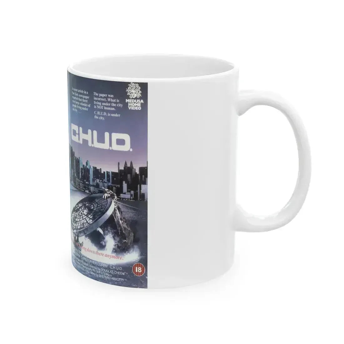 CHUD MEDUSA HOME VIDEO HORROR (VHS COVER) - White Coffee Mug - Go Mug Yourself