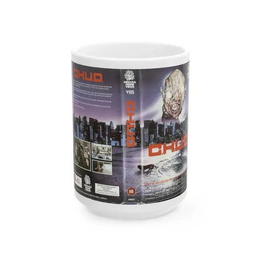 CHUD MEDUSA HOME VIDEO (VHS COVER) - White Coffee Mug 15oz - Go Mug Yourself
