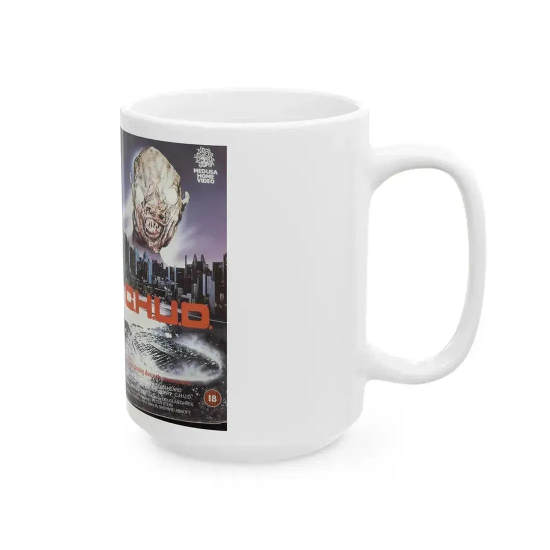 CHUD MEDUSA HOME VIDEO (VHS COVER) - White Coffee Mug - Go Mug Yourself