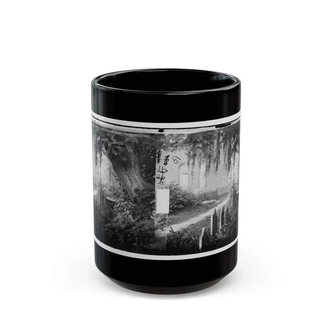 Churchyard With Graves (U.S. Civil War) Black Coffee Mug 15oz - Go Mug Yourself