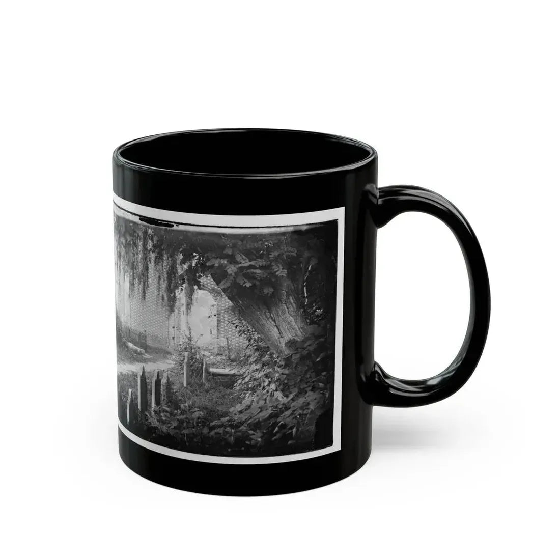 Churchyard With Graves (U.S. Civil War) Black Coffee Mug - Go Mug Yourself