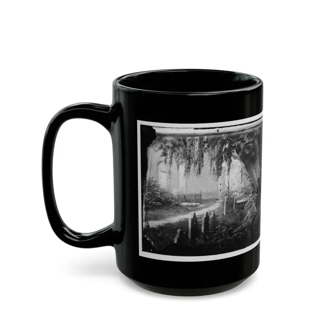 Churchyard With Graves (U.S. Civil War) Black Coffee Mug - Go Mug Yourself