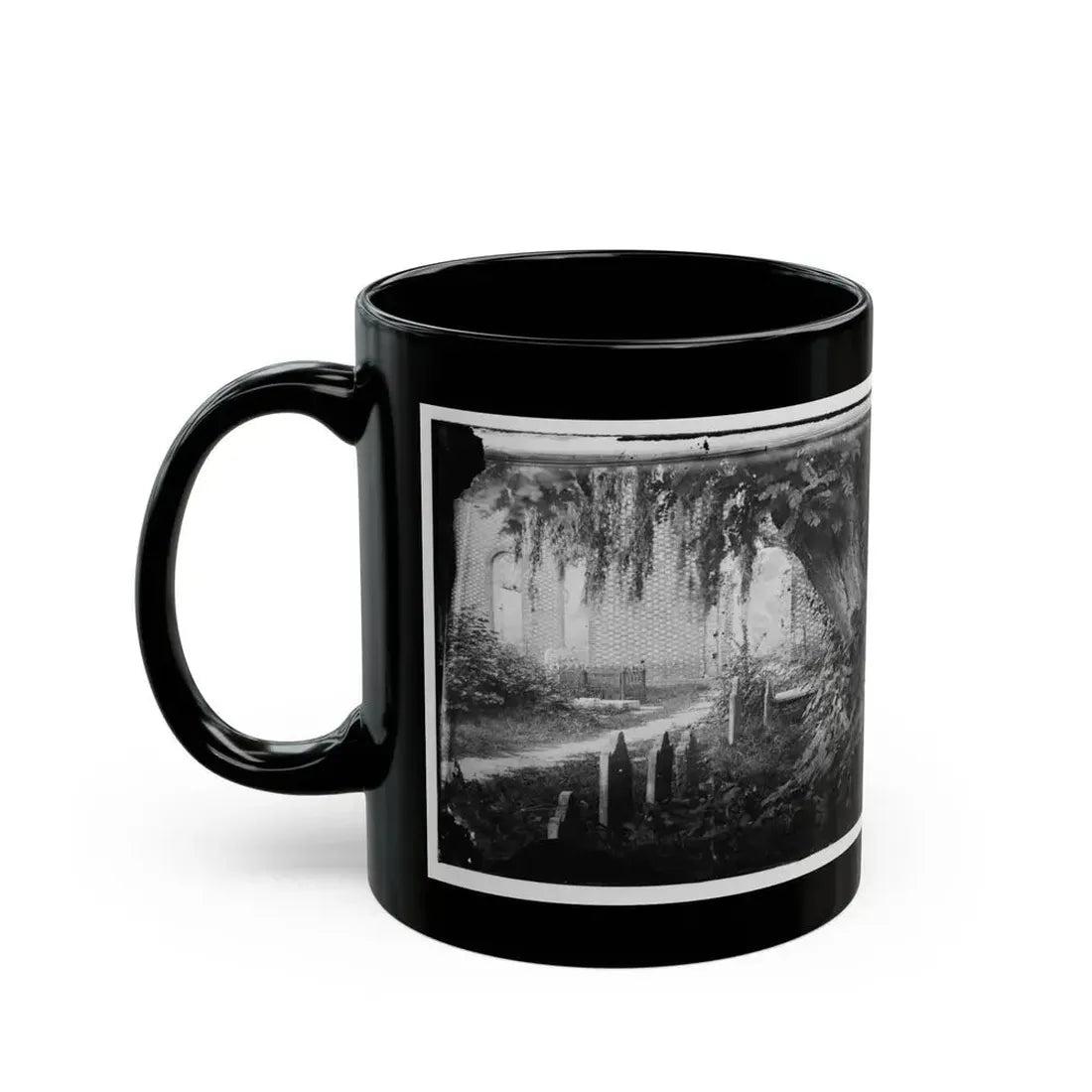 Churchyard With Graves (U.S. Civil War) Black Coffee Mug - Go Mug Yourself