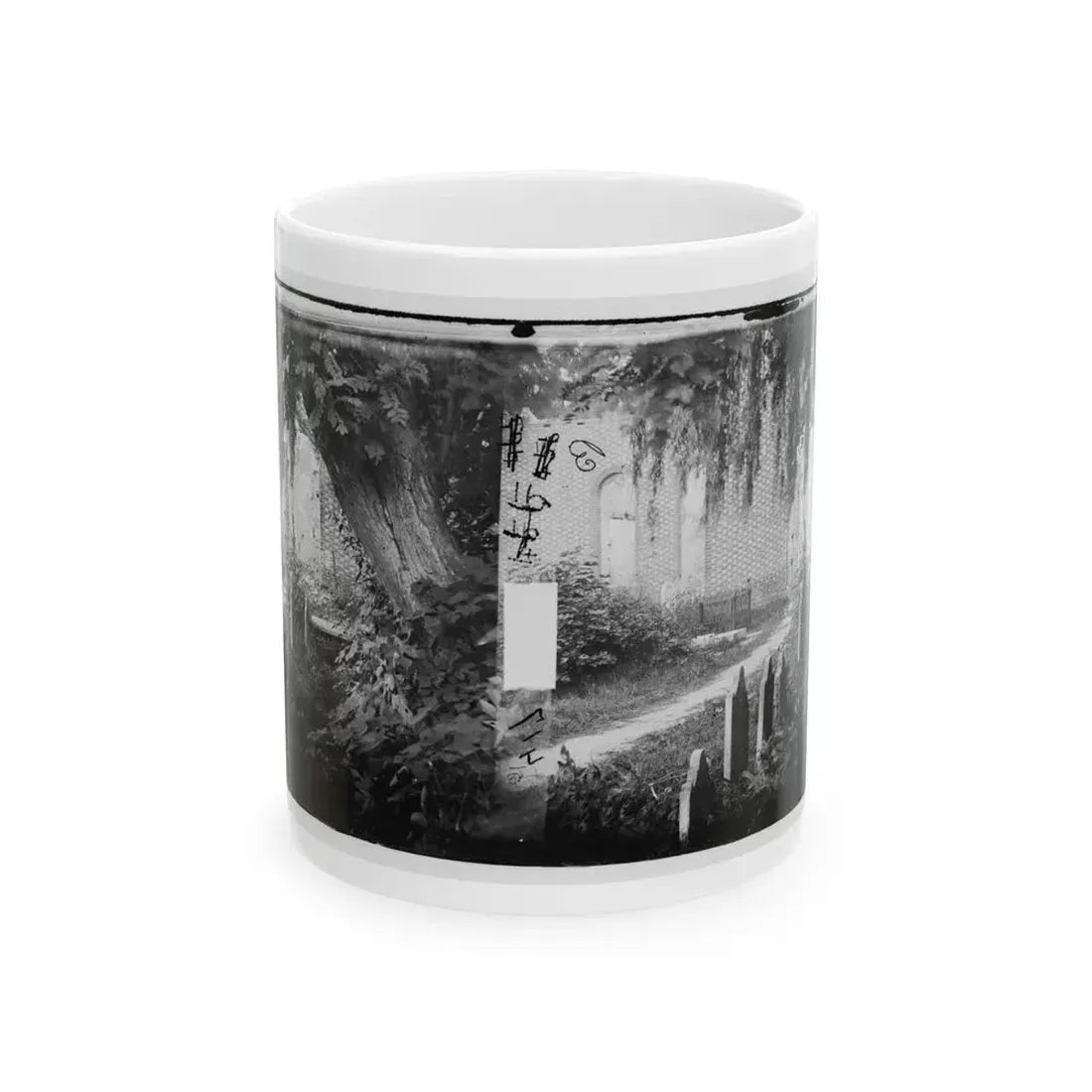 Churchyard With Graves (U.S. Civil War) White Coffee Mug 11oz - Go Mug Yourself