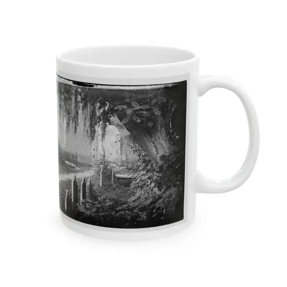 Churchyard With Graves (U.S. Civil War) White Coffee Mug - Go Mug Yourself
