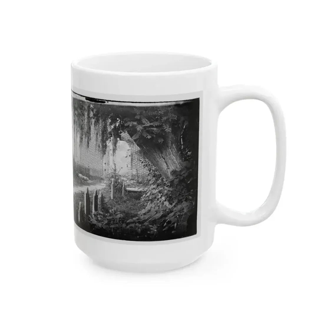 Churchyard With Graves (U.S. Civil War) White Coffee Mug - Go Mug Yourself