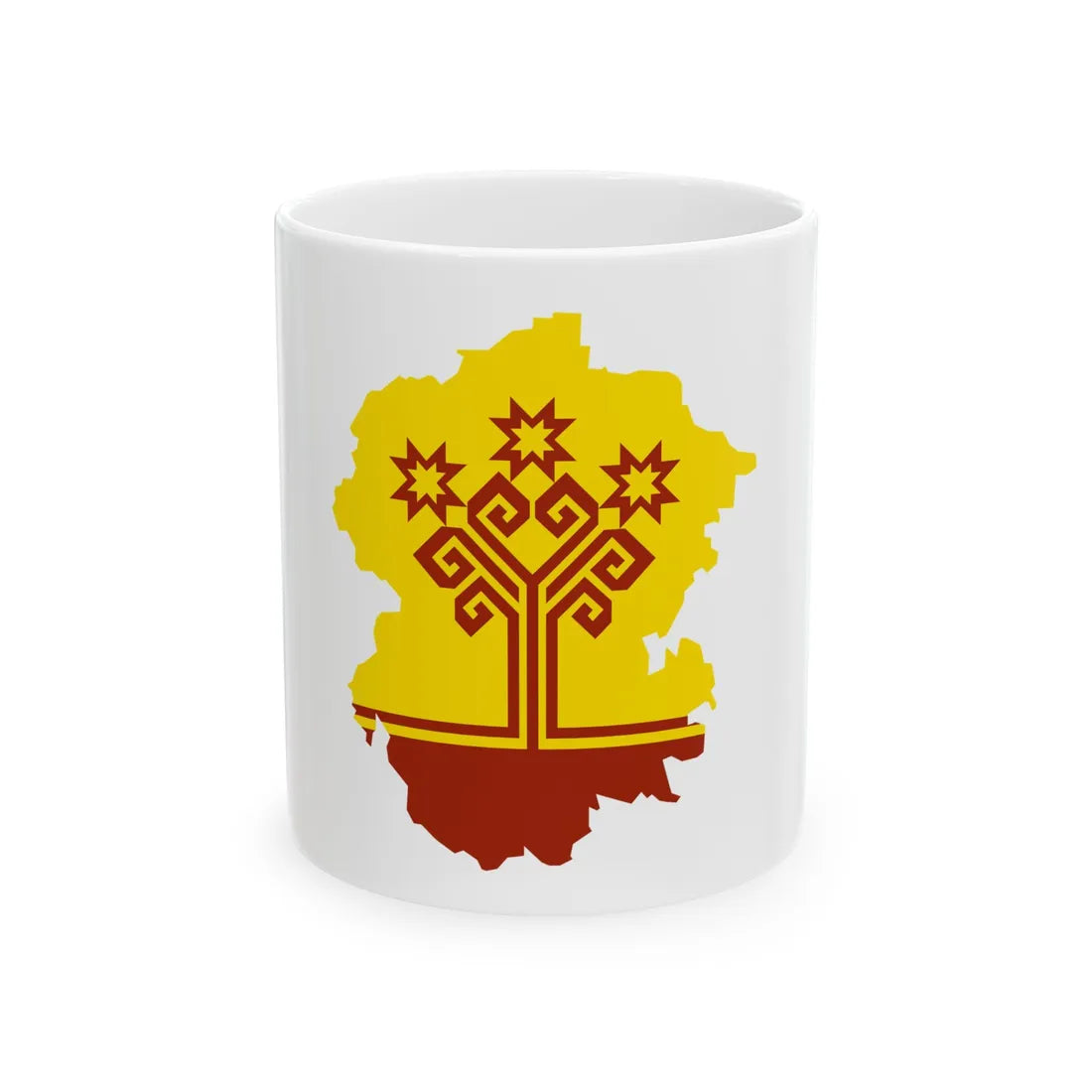 Chuvash-geo-stub (Russia) White Coffee Mug 11oz - Go Mug Yourself