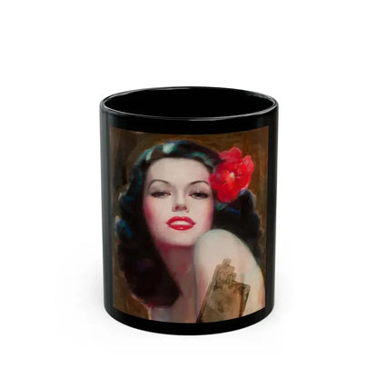 Cigarette ad illustration - Black Coffee Mug 11oz - Go Mug Yourself